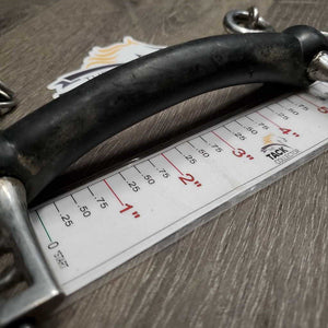 Hard Curved Rubber Mullen Mouth Pelham Bit, Chain *gc, clean & dirty, faded, film