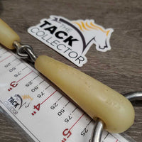 2 Ring Elevator Loose Ring Gag Bit *gc/fair, clean, stains, v.chewed & sharp edges
