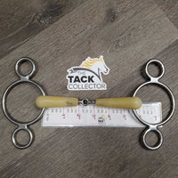 2 Ring Elevator Loose Ring Gag Bit *gc/fair, clean, stains, v.chewed & sharp edges
