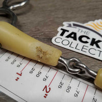 2 Ring Elevator Loose Ring Gag Bit *gc/fair, clean, stains, v.chewed & sharp edges
