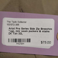 Side Zip Breeches *vgc, mnr seam puckers & stains
