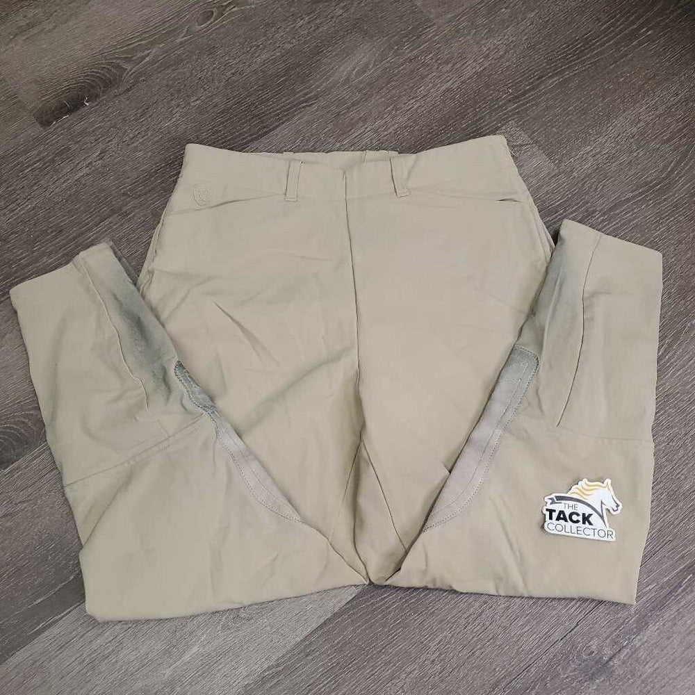 Side Zip Breeches *gc, undone seam stitching, mnr stains, seam puckers