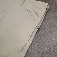 High Waist Side Zip Breeches *gc, mnr loose threads, rubs, seam puckers, stains, discolored seast & legs
