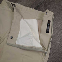 High Waist Side Zip Breeches *gc, mnr loose threads, rubs, seam puckers, stains, discolored seast & legs