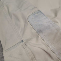 High Waist Side Zip Breeches *gc, mnr loose threads, rubs, seam puckers, stains, discolored seast & legs