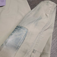 High Waist Side Zip Breeches *gc, mnr loose threads, rubs, seam puckers, stains, discolored seast & legs