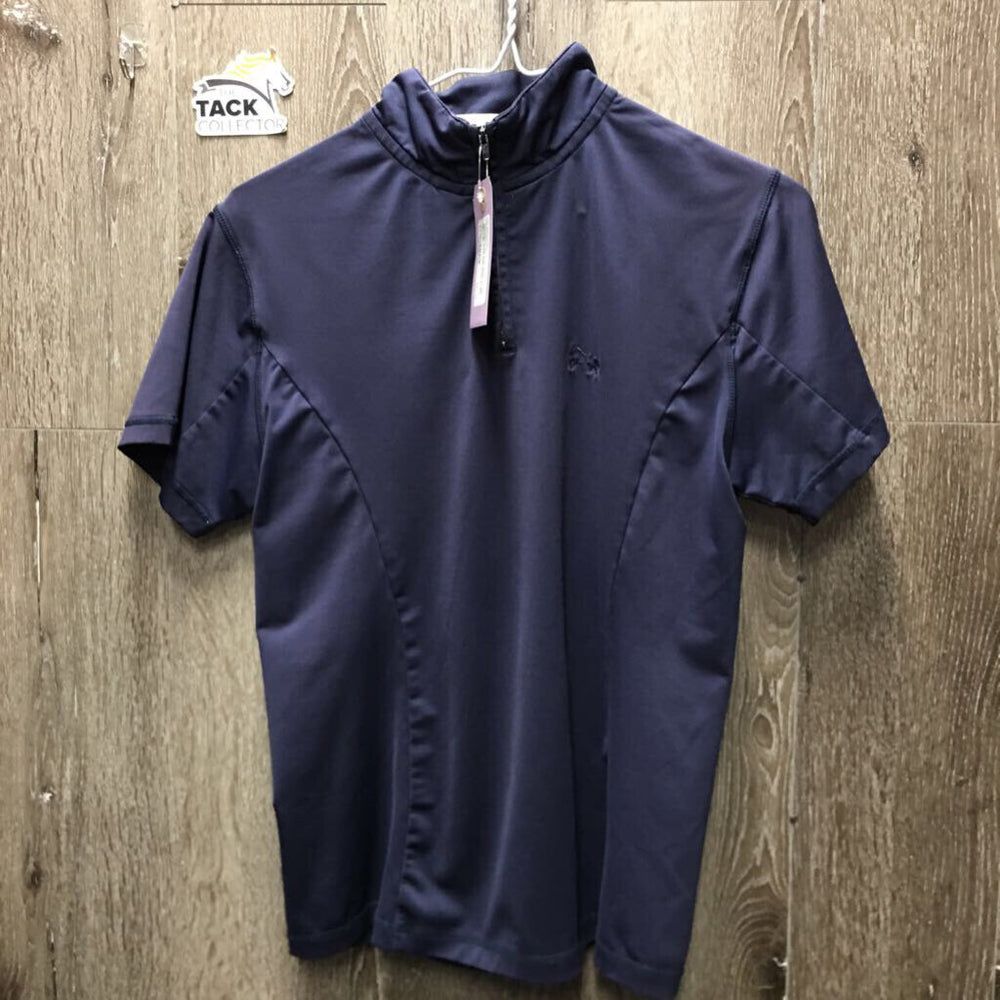 SS Polo Shirt, 1/4 Zip Up *vgc, older, mnr snags & pills