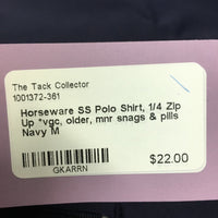 SS Polo Shirt, 1/4 Zip Up *vgc, older, mnr snags & pills
