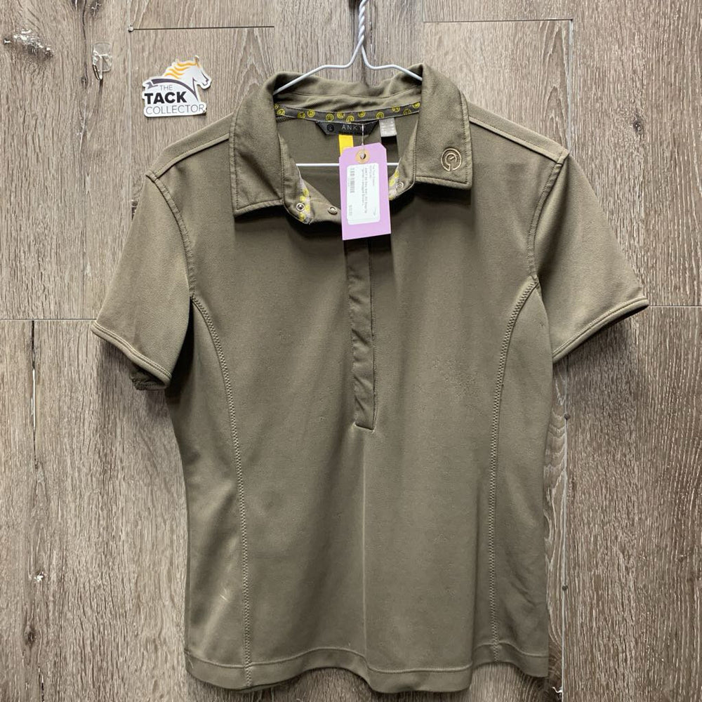 SS Polo Shirt, 2/3 Snap Up *gc/fair, v.snagged