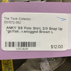 SS Polo Shirt, 2/3 Snap Up *gc/fair, v.snagged