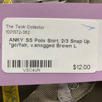 SS Polo Shirt, 2/3 Snap Up *gc/fair, v.snagged
