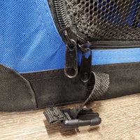 Collapsible - Hard Frame Nylon & Mesh Pet Carrier, top storage bag, snap on accessory bag *vgc, clean, marker, mnr hair, dirt & stains