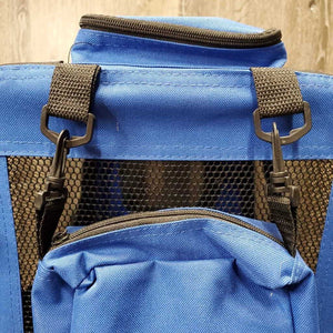 Collapsible - Hard Frame Nylon & Mesh Pet Carrier, top storage bag, snap on accessory bag *vgc, clean, marker, mnr hair, dirt & stains