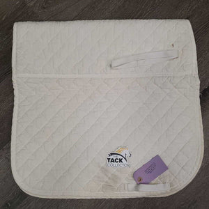 Shimmable Quilt AP Saddle Pad *gc, older, v. dingy, puckers, stains, undone stitching, threads, mnr pills