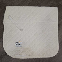 Shimmable Quilt AP Saddle Pad *gc, older, v. dingy, puckers, stains, undone stitching, threads, mnr pills
