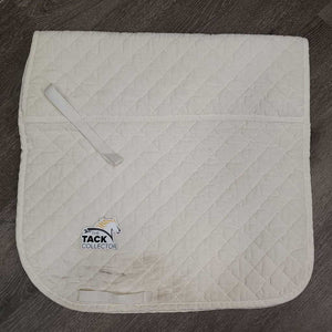 Shimmable Quilt AP Saddle Pad *gc, older, v. dingy, puckers, stains, undone stitching, threads, mnr pills