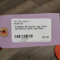 2 Rubber Bit Guards *vgc, clean, discolored, stains, older
