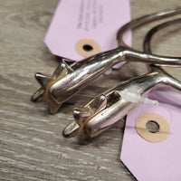 "Stallion" Slip On Western Heel Spurs - Rowels, bag *like new, mnr rubs?stains
