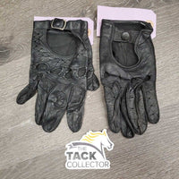 Soft Leather Riding Gloves *gc, rubs, stains, faded, threads, film?dirt