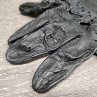 Soft Leather Riding Gloves *gc, rubs, stains, faded, threads, film?dirt