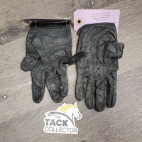 Soft Leather Riding Gloves *gc, rubs, stains, faded, threads, film?dirt