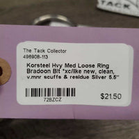 Hvy Med Loose Ring Bradoon Bit *xc/like new, clean, v.mnr scuffs & residue
