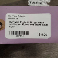 Hvy Med Eggbutt Bit *gc, clean, scuffs, scratches, mnr stains

