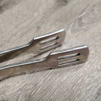 Flat Smooth Rowel Spurs *gc, dirty, scratches, mnr rust spots, residue/gunk