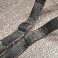 Pr Wide Leather Spur Straps *gc, clean, residue, twists, stretched & extra? holes, creases, older
