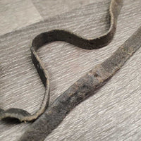 Pr Wide Leather Spur Straps *gc, clean, residue, twists, stretched & extra? holes, creases, older