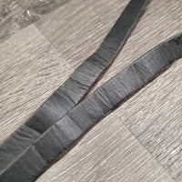 Thick Leather Spur Straps *gc/fair, stiff, trimmed/cut end, residue, bent, older
