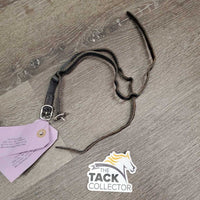 Thick Narrow Spur Straps *gc, clean, rubs, twisted, bent & scraped edges, v.stiff, dry