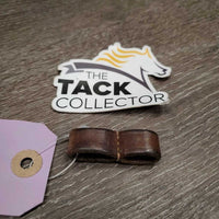 1 ONLY Wide Leather Full Cheek Bit Keeper, stitched *gc, older, stiff