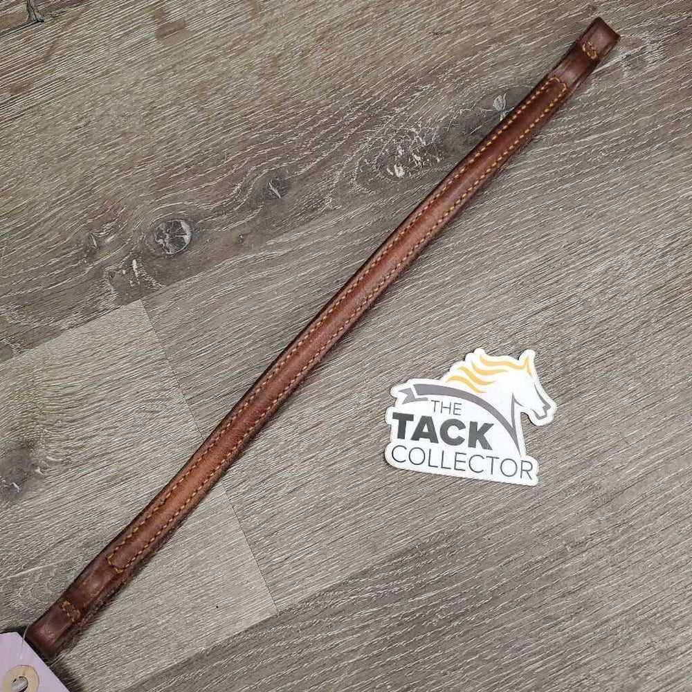 Leather Browband, double loop ends *gc, dirty, rubs, older, faded