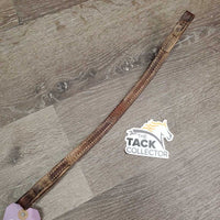 Leather Browband, double loop ends *gc, dirty, rubs, older, faded