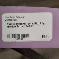 Rsd Browband *gc, stiff, dirty, residue
