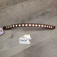 Laced Rsd Browband *gc, clean, older, stiff, dry, mnr residue
