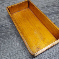 VINTAGE Glycerine Saddle Soap Wood Holder & Cover "British Saddle Soap" *gc, residue, stains, peeled
