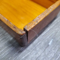 VINTAGE Glycerine Saddle Soap Wood Holder & Cover "British Saddle Soap" *gc, residue, stains, peeled
