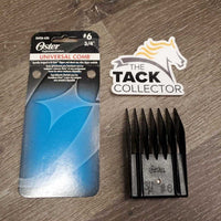 #6 - 3/4" Plastic Clipper Blade Guard Attachment - Universal Comb, Box *new