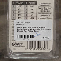 #6 - 3/4" Plastic Clipper Blade Guard Attachment - Universal Comb, Box *new