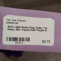 Soft Light Nylon Dog Collar *xc, clean, mnr frayed hole