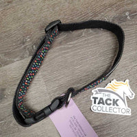 Ribbon & Nylon Web Adjustable Dog Collar *vgc, mnr dirt?dust
