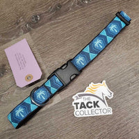 Ribbon & Nylon Web Adjustable Dog Collar *xc/like new, clean, mnr stains
