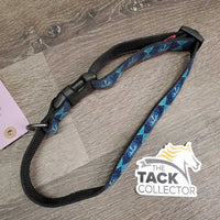 Ribbon & Nylon Web Adjustable Dog Collar *xc/like new, clean, mnr stains
