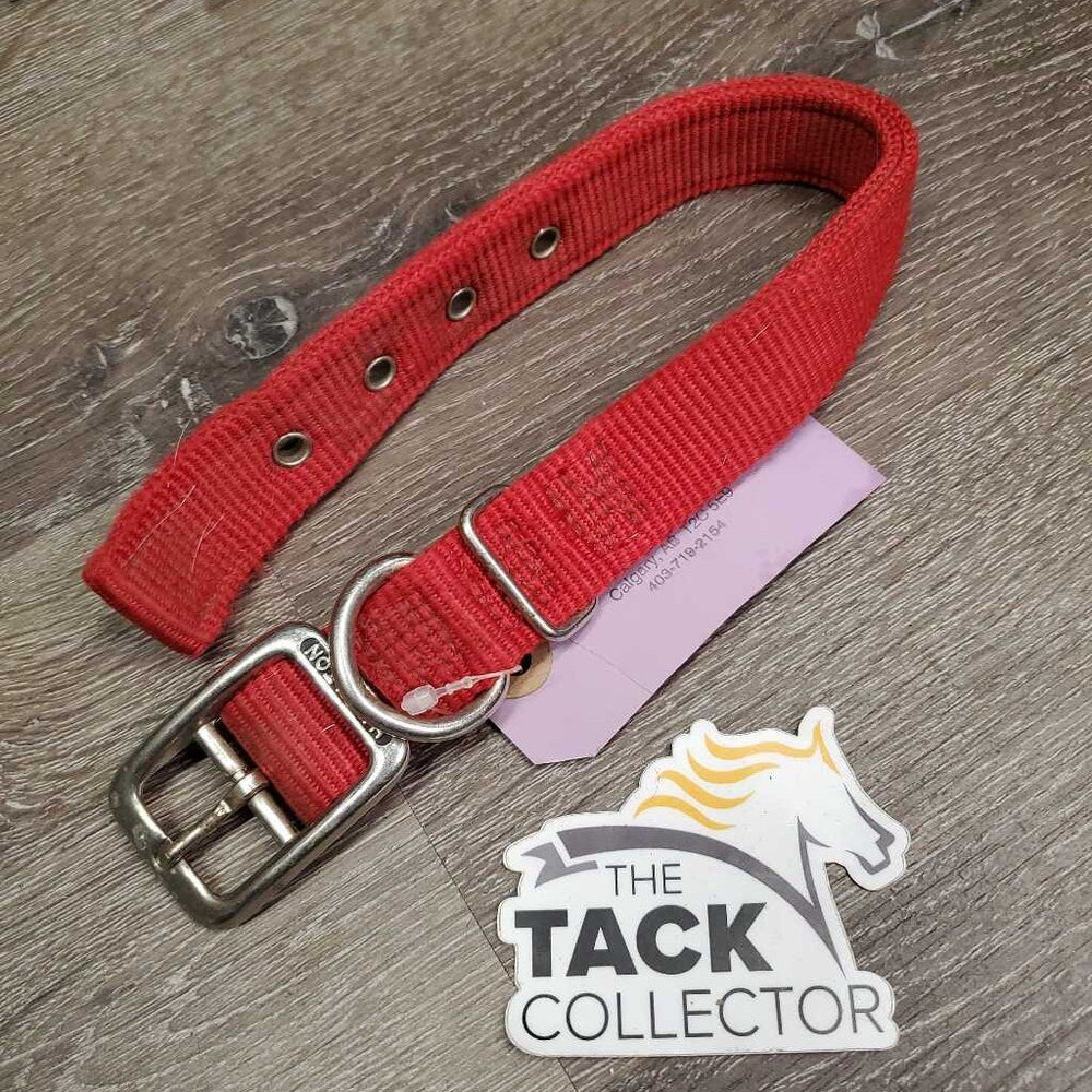 Thick Nylon Dog Collar *gc, mnr dirt, stains & fading, edge rubs & frays
