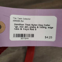 Thick Nylon Dog Collar *gc, mnr dirt, stains & fading, edge rubs & frays

