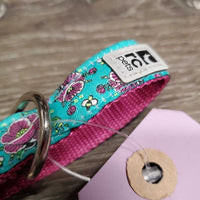 "Floral" Ribbon & Fine Nylon Web Adjustable Dog Collar *like new