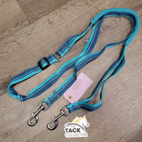 Stretchy Bungee Active Dog Leash, 2x snaps *gc, knotted, mnr stains