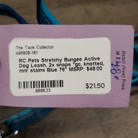 Stretchy Bungee Active Dog Leash, 2x snaps *gc, knotted, mnr stains